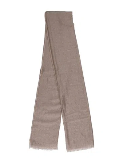 Pre-owned Brunello Cucinelli Cashmere Printed Scarf In Neutral