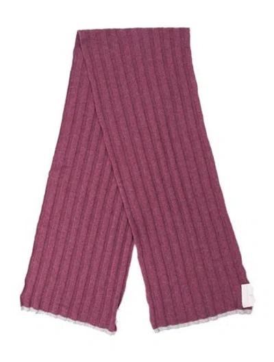 Pre-owned Brunello Cucinelli Cashmere Printed Scarf In Purple