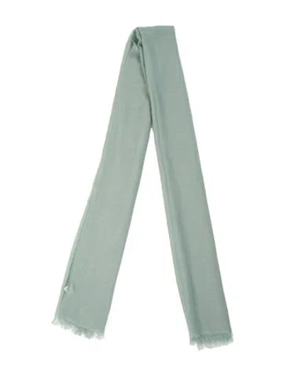 Pre-owned Brunello Cucinelli Cashmere Printed Shawl In Green