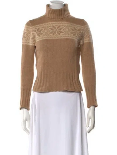 Pre-owned Brunello Cucinelli Cashmere Printed Sweater In Neutral