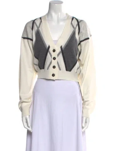 Pre-owned Brunello Cucinelli Cashmere Printed Sweater W/ Tags In Neutral