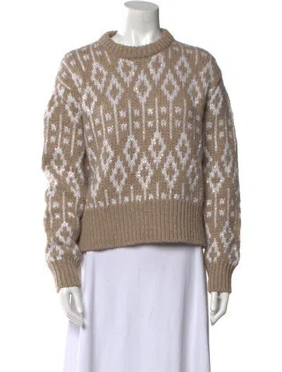 Pre-owned Brunello Cucinelli Cashmere Printed Sweater W/ Tags In Neutral