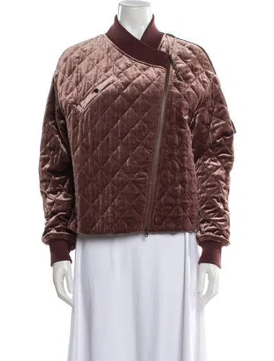 Pre-owned Brunello Cucinelli Cashmere Printed Utility Jacket In Purple