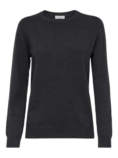 Brunello Cucinelli Cashmere Pullover In Neutral