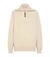 Brunello Cucinelli Cashmere English Rib Sweater In Brown