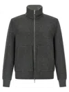 Brunello Cucinelli Cashmere Reversible Bomber Jacket Puffer Jackets Gray In Gray