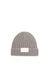 Brunello Cucinelli Men Cashmere Rib Knit Beanie In Gray