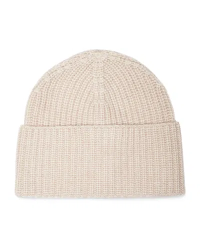 Brunello Cucinelli Cashmere Rib-knit Beanie In Beige