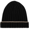 Brunello Cucinelli Ribbed Beanie In Black