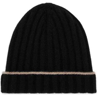 BRUNELLO CUCINELLI BRUNELLO CUCINELLI CASHMERE RIB KNIT BEANIE