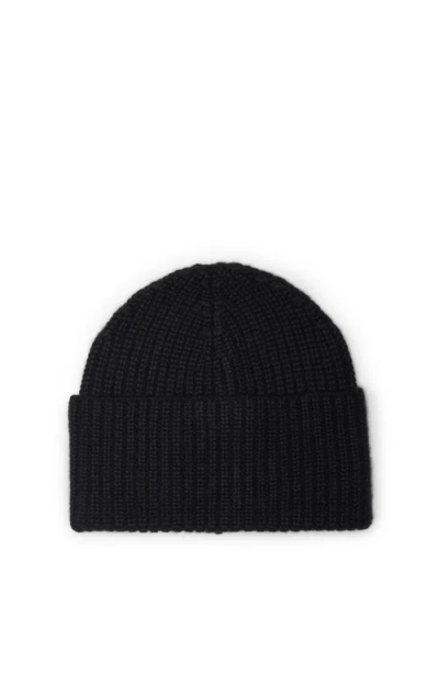 Brunello Cucinelli Cashmere Rib Knit Beanie In Black