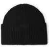 Brunello Cucinelli Cashmere Rib Knit Beanie In Black