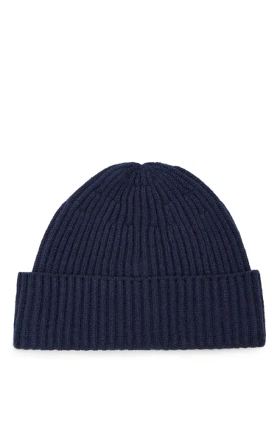 Brunello Cucinelli Cashmere Rib Knit Beanie In Blue