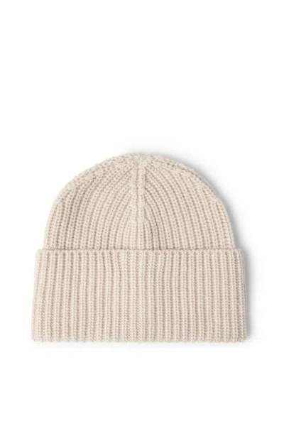 Brunello Cucinelli Cashmere Rib Knit Beanie In Neutral