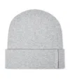 Brunello Cucinelli Cashmere Rib-knit Beanie In Gray
