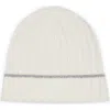 Brunello Cucinelli Cashmere Rib Knit Beanie In Gray