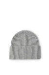 Brunello Cucinelli Cashmere English Rib Beanie In Light Grey