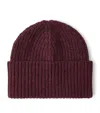 Brunello Cucinelli Cashmere Rib-knit Beanie In Burgundy