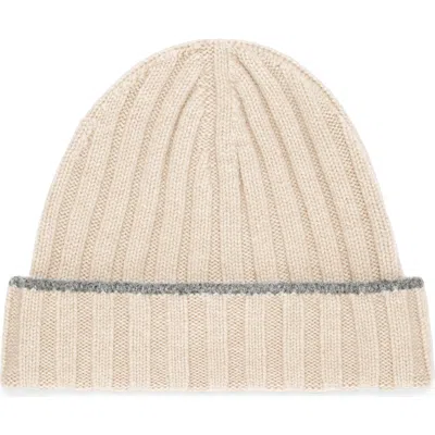 BRUNELLO CUCINELLI BRUNELLO CUCINELLI CASHMERE RIB KNIT BEANIE