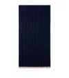 Brunello Cucinelli Cashmere Rib-knit Scarf In Blue