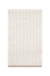 Brunello Cucinelli Cashmere Rib Knit Scarf In Camel