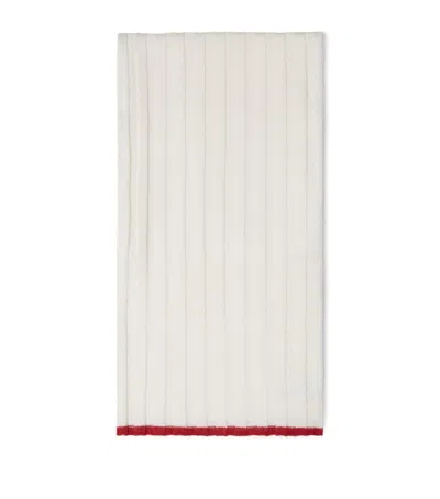 Brunello Cucinelli Cashmere Rib-knit Scarf In White