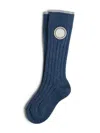 Brunello Cucinelli Cashmere Rib-knit Socks In Blue