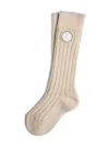 Brunello Cucinelli Cashmere Rib-knit Socks In Neutrals