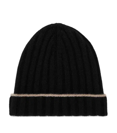 BRUNELLO CUCINELLI CASHMERE RIBBED BEANIE