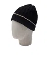 Brunello Cucinelli Cashmere Ribbed Beanie In Black