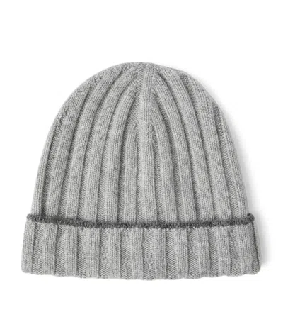 BRUNELLO CUCINELLI CASHMERE RIBBED BEANIE