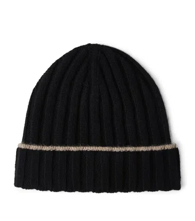 Brunello Cucinelli Cashmere Ribbed Beanie In Neutral