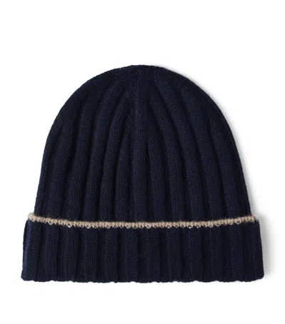 Brunello Cucinelli Cashmere Ribbed Beanie In Red