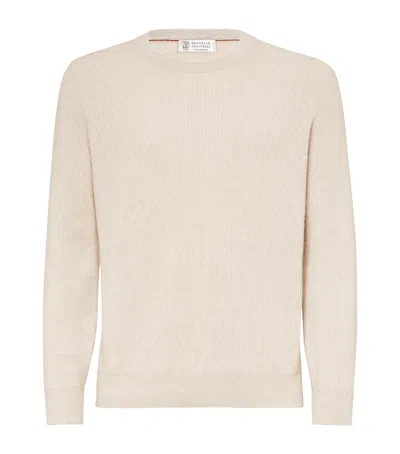 BRUNELLO CUCINELLI CASHMERE RIBBED SWEATER