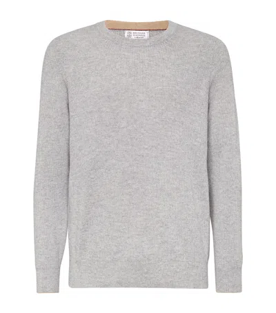 BRUNELLO CUCINELLI CASHMERE RIBBED SWEATER
