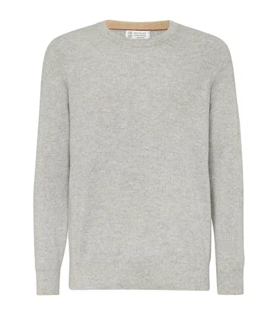 BRUNELLO CUCINELLI CASHMERE RIBBED SWEATER