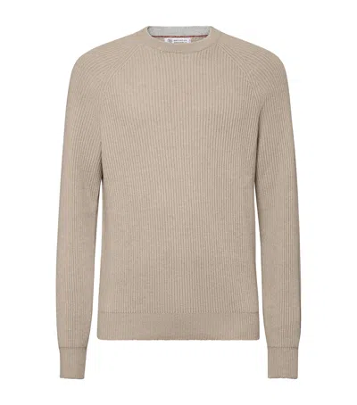 BRUNELLO CUCINELLI CASHMERE RIBBED SWEATER