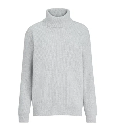 Brunello Cucinelli Cashmere Rollneck Sweater In Gray