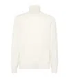 Brunello Cucinelli Cashmere Rollneck Sweater In White