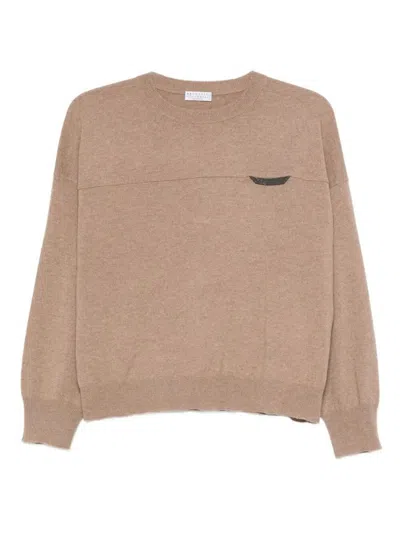 BRUNELLO CUCINELLI BRUNELLO CUCINELLI CASHMERE ROUND NECK SWEATER CLOTHING