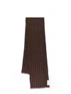 Brunello Cucinelli Ribbed Cashmere Scarf In Brown