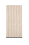 Brunello Cucinelli Cashmere Rib-knit Scarf In Beige