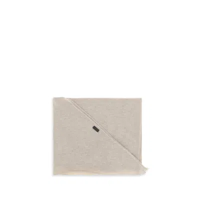 Brunello Cucinelli Cashmere Scarf In Neutral