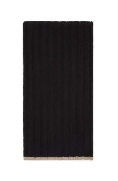 Brunello Cucinelli Cashmere Scarf In Black