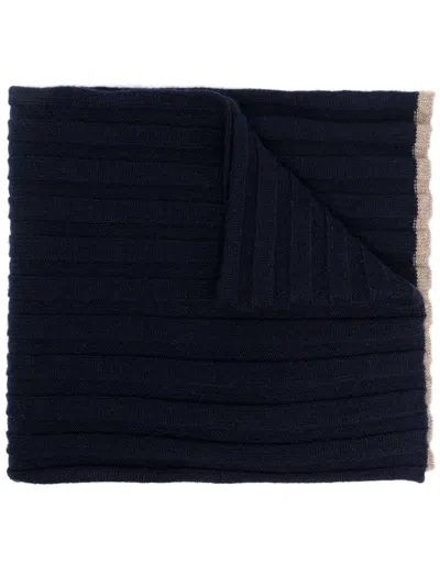 Brunello Cucinelli Cashmere Scarf In Blue