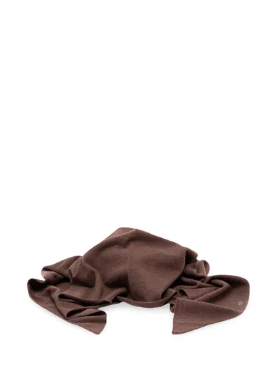 Brunello Cucinelli Cashmere Scarf In Orange