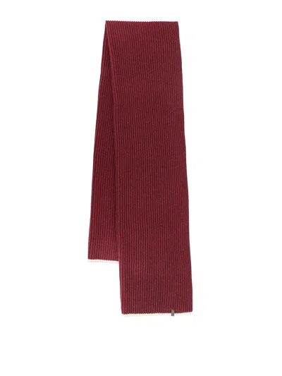 Brunello Cucinelli Cashmere Scarf In Burgundy