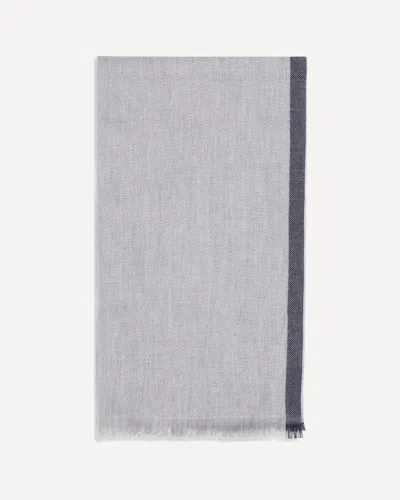Brunello Cucinelli Cashmere Scarf In Gray