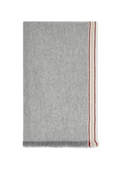 Brunello Cucinelli Cashmere Scarf In Gray