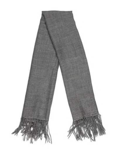 Pre-owned Brunello Cucinelli Cashmere Scarf In Gray